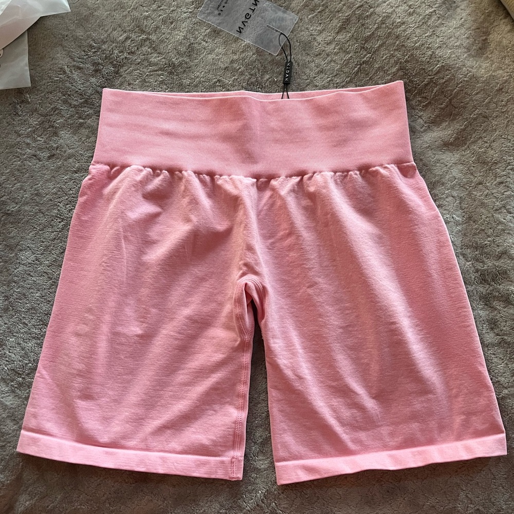 Nvgtn baby pink contour shorts